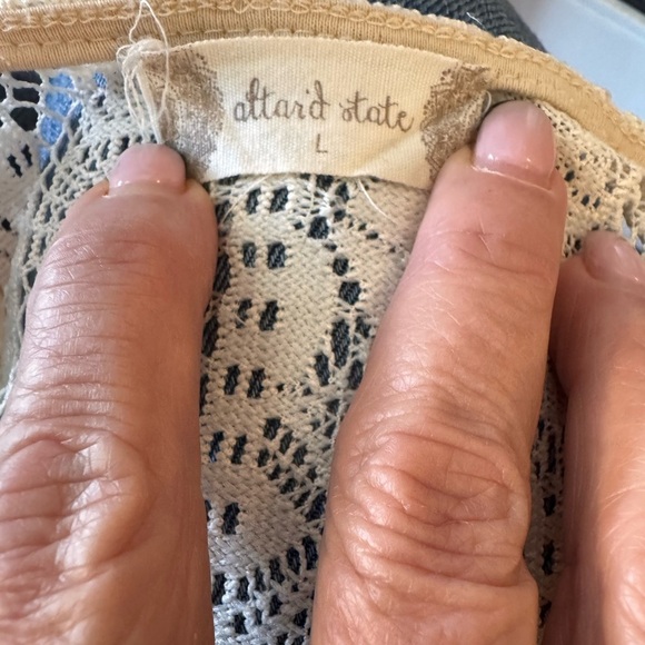 Altar'd State Boho Cream Lace Vest with Colorful Embroidery - Picture 5 of 7